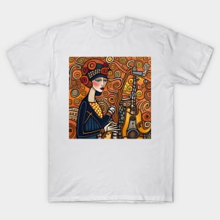 Jazz Musician with Saxophone T-Shirt